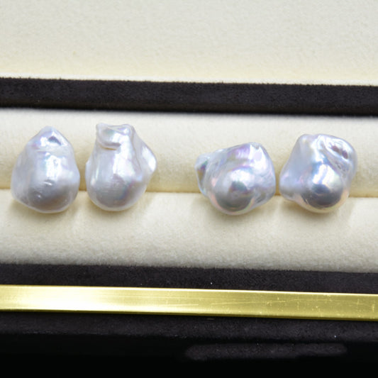 Baroque Pearl Stud Earrings Tail Bead Stud Earrings