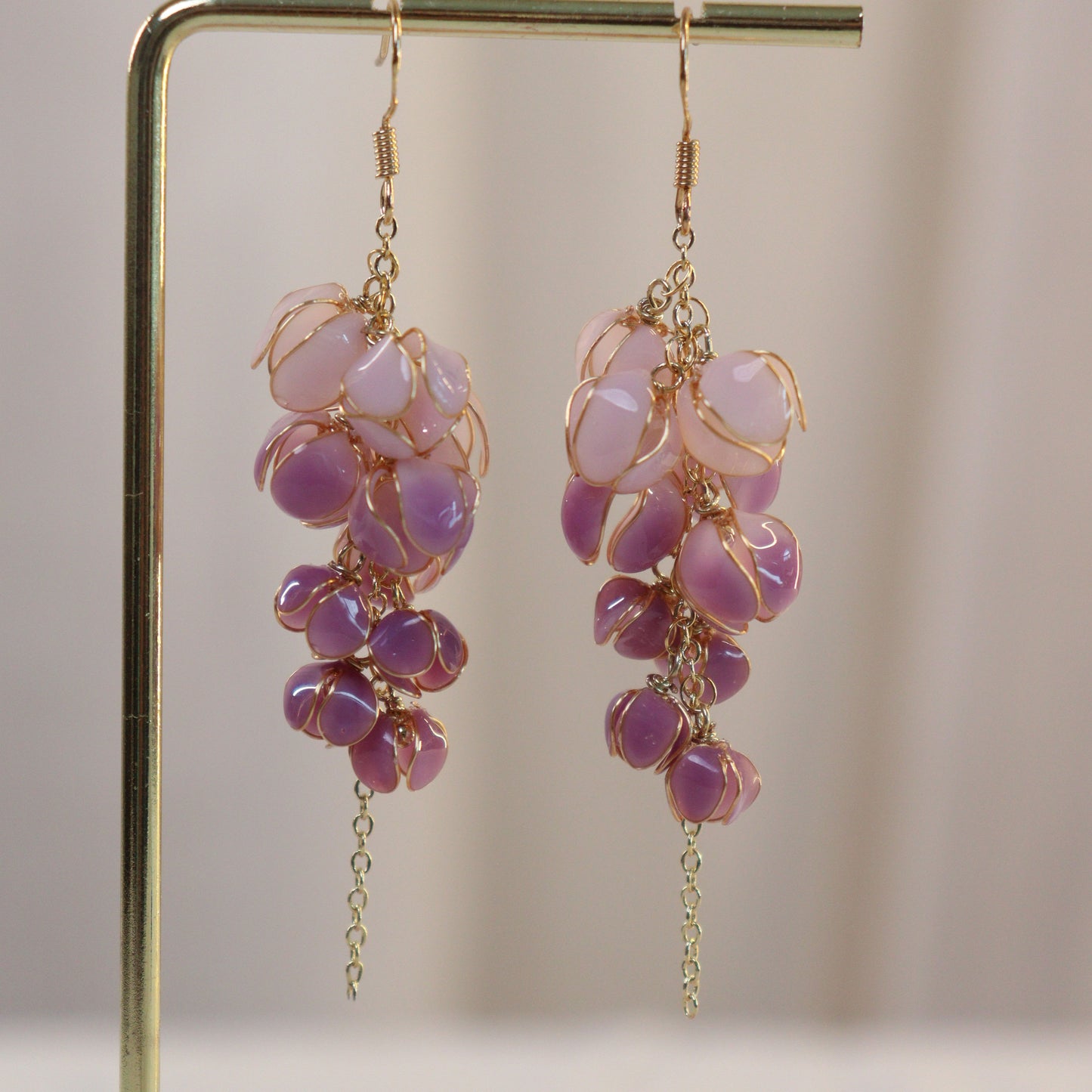 Wisteria Flower Earrings Original Temperament