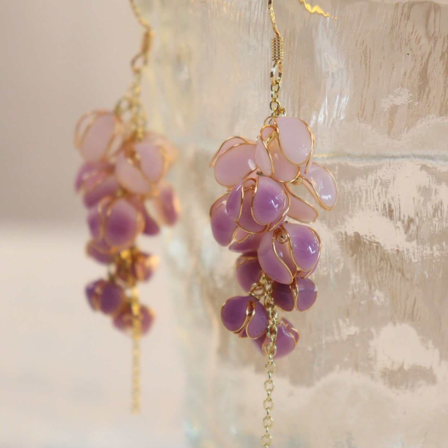 Wisteria Flower Earrings Original Temperament